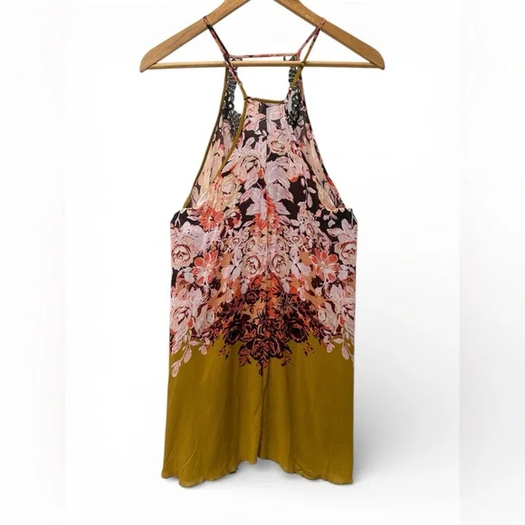 Free People Intimates Floral Lace Halter Tank | Size XS  | Boho - Picture 2 of 6